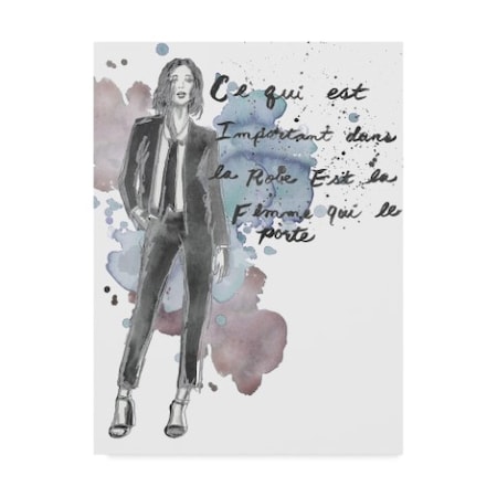 Naomi Mccavitt 'Fashion Quote Illustrations Iii' Canvas Art,18x24